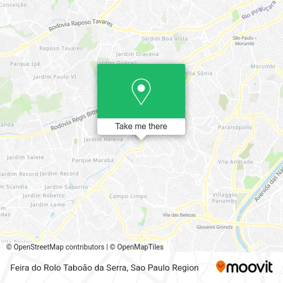 Feira do Rolo Taboão da Serra map