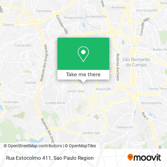 Mapa Rua Estocolmo 411