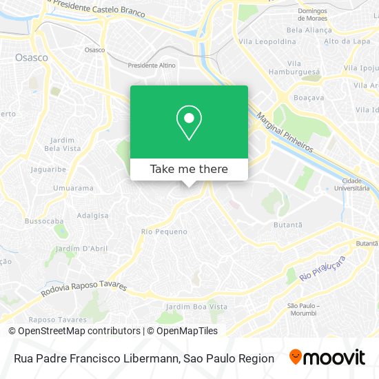 Rua Padre Francisco Libermann map