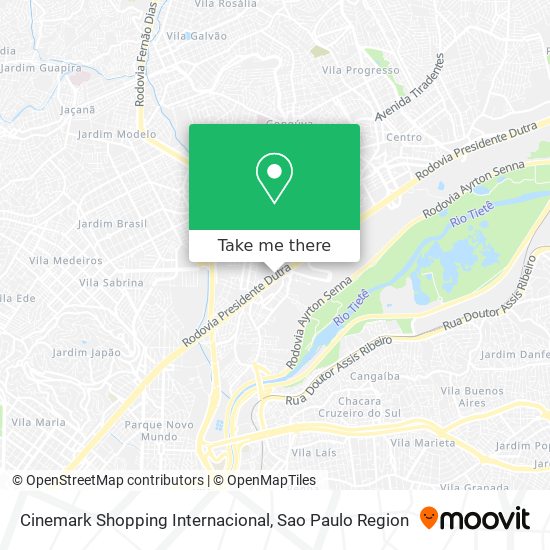 Mapa Cinemark Shopping Internacional