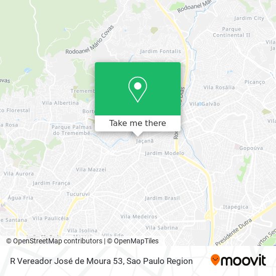 R Vereador José de Moura 53 map