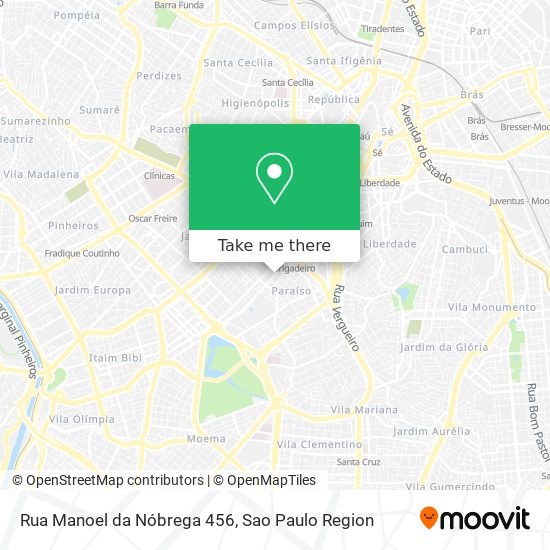Mapa Rua Manoel da Nóbrega 456