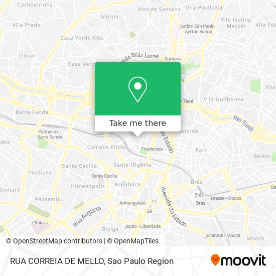 Mapa RUA CORREIA DE MELLO