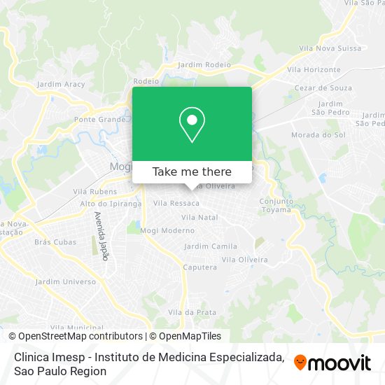 Clinica Imesp - Instituto de Medicina Especializada map