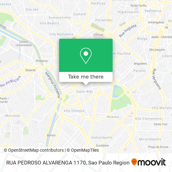 RUA PEDROSO ALVARENGA 1170 map