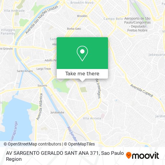 Mapa AV SARGENTO GERALDO SANT ANA 371