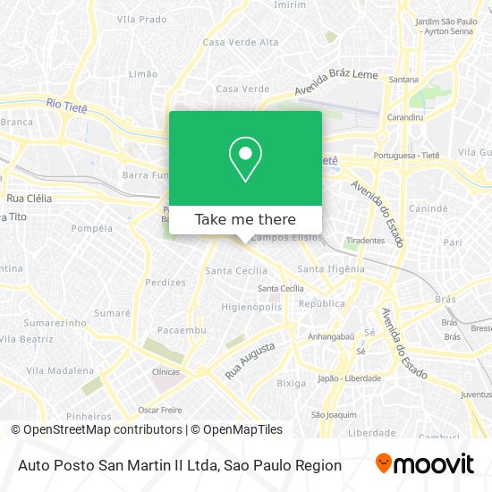 Mapa Auto Posto San Martin II Ltda