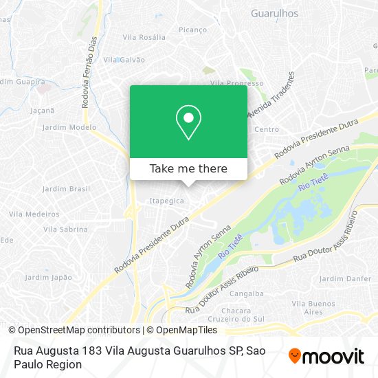 Rua Augusta  183 Vila Augusta  Guarulhos   SP map