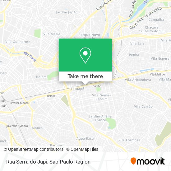 Rua Serra do Japi map