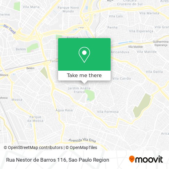 Mapa Rua Nestor de Barros 116