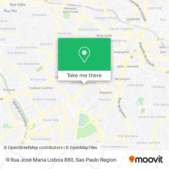 Mapa R  Rua José Maria Lisboa 880