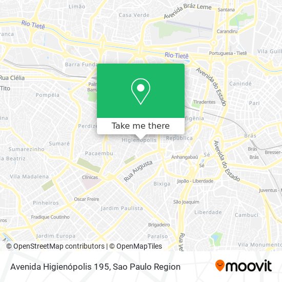 Mapa Avenida Higienópolis 195