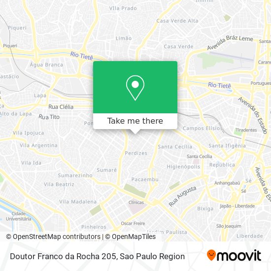 Doutor Franco da Rocha 205 map