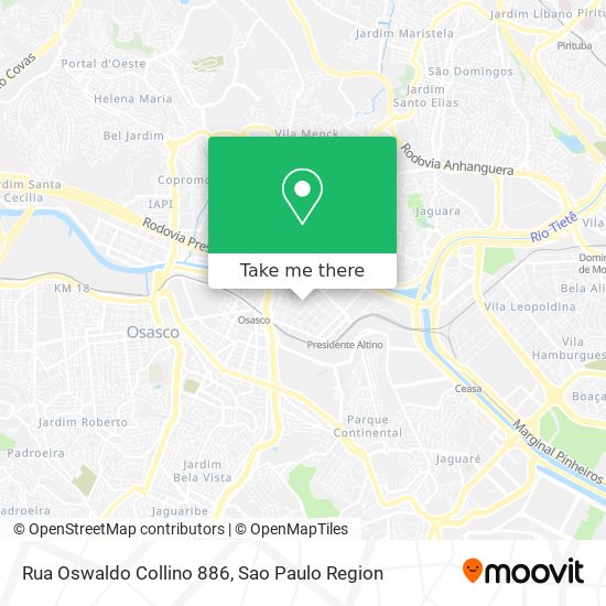 Rua Oswaldo Collino 886 map