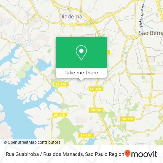 Mapa Rua Guabiroba / Rua dos Manacás