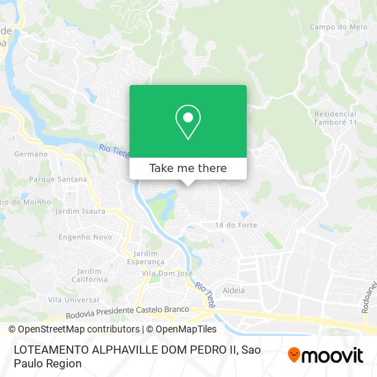 LOTEAMENTO ALPHAVILLE DOM PEDRO II map