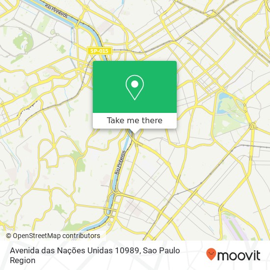 Mapa Avenida das Nações Unidas 10989