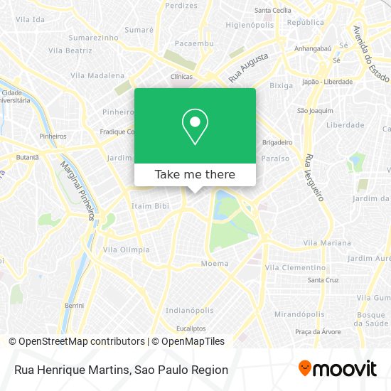 Mapa Rua Henrique Martins