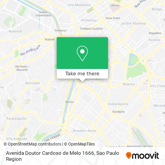 Mapa Avenida Doutor Cardoso de Melo 1666