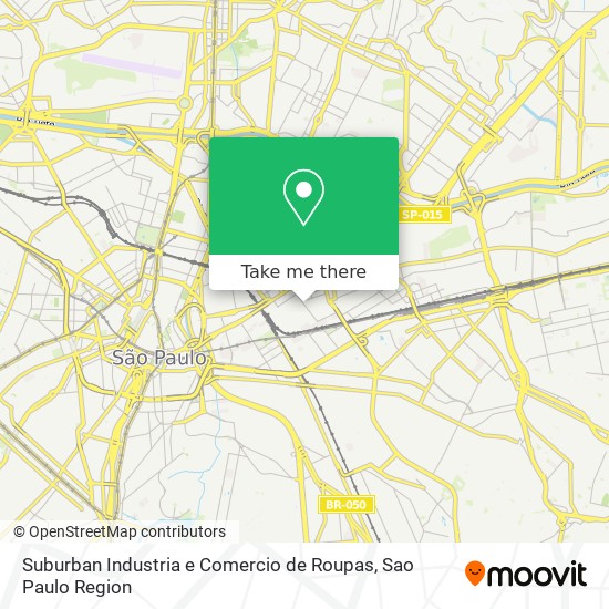 Mapa Suburban Industria e Comercio de Roupas