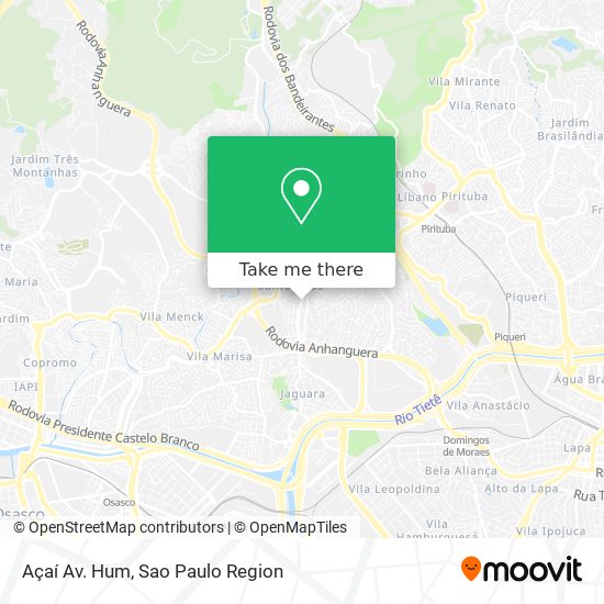 Açaí Av. Hum map