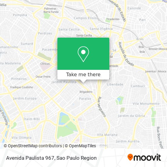 Mapa Avenida Paulista 967