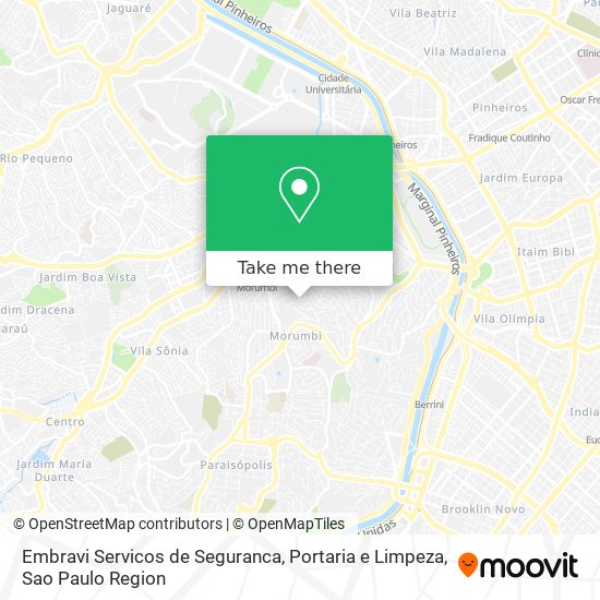 Mapa Embravi Servicos de Seguranca, Portaria e Limpeza