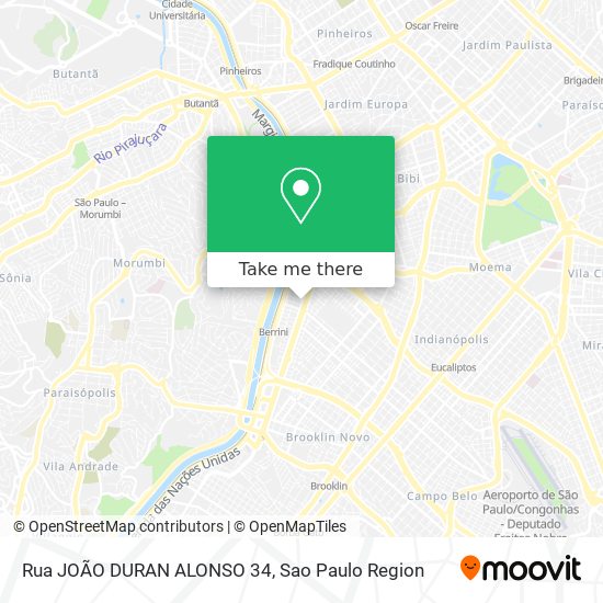 Mapa Rua JOÃO DURAN ALONSO 34