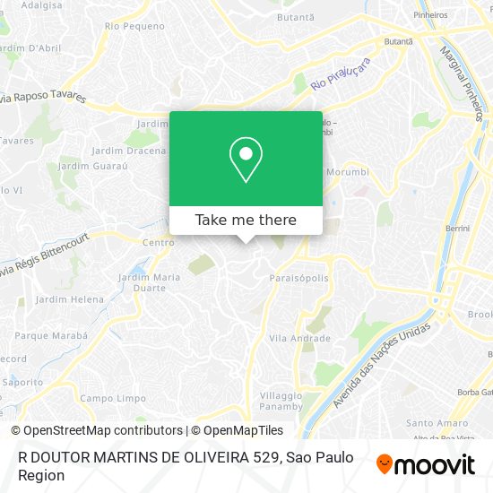 Mapa R DOUTOR MARTINS DE OLIVEIRA 529