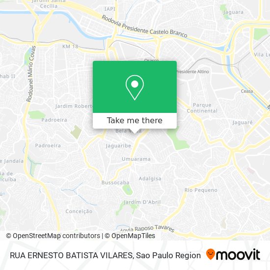 RUA ERNESTO BATISTA VILARES map