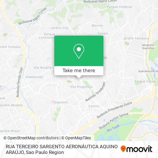 RUA TERCEIRO SARGENTO AERONÁUTICA AQUINO ARAÚJO map