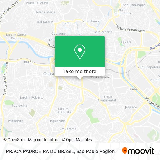 Mapa PRAÇA PADROEIRA DO BRASIL