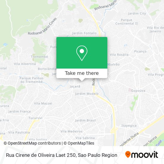 Mapa Rua Cirene de Oliveira Laet 250