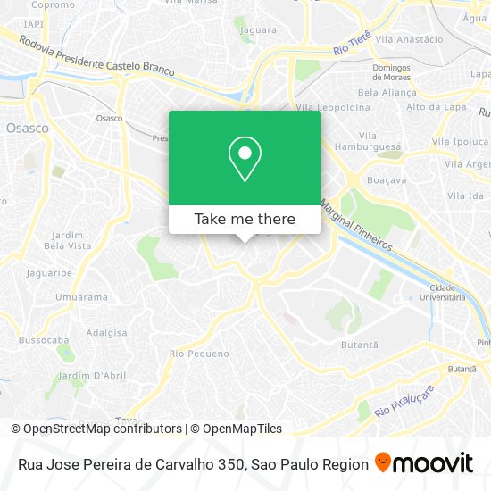 Rua Jose Pereira de Carvalho 350 map