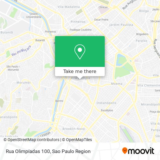 Rua Olimpíadas 100 map