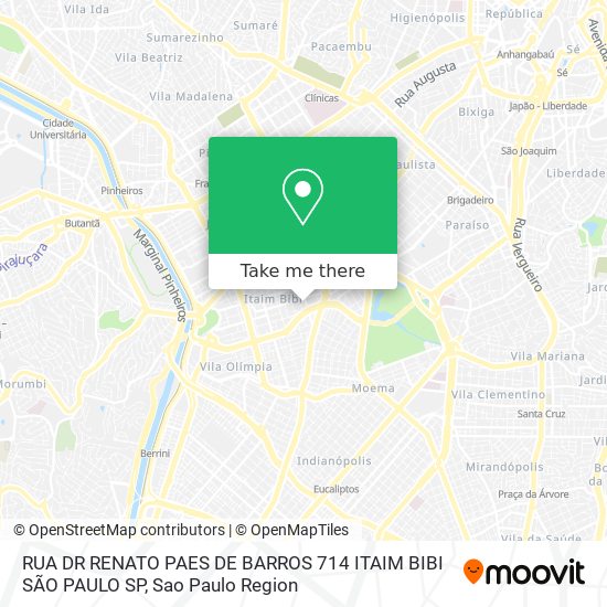 RUA DR  RENATO PAES DE BARROS  714 ITAIM BIBI  SÃO PAULO SP map