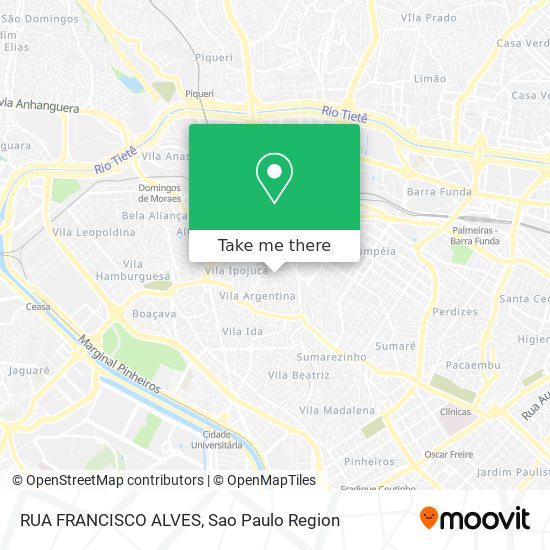 Mapa RUA FRANCISCO ALVES