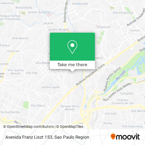 Mapa Avenida Franz Liszt 153