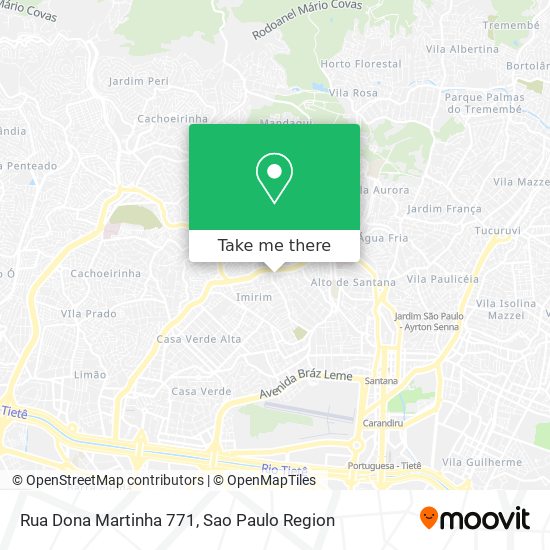 Mapa Rua Dona Martinha 771