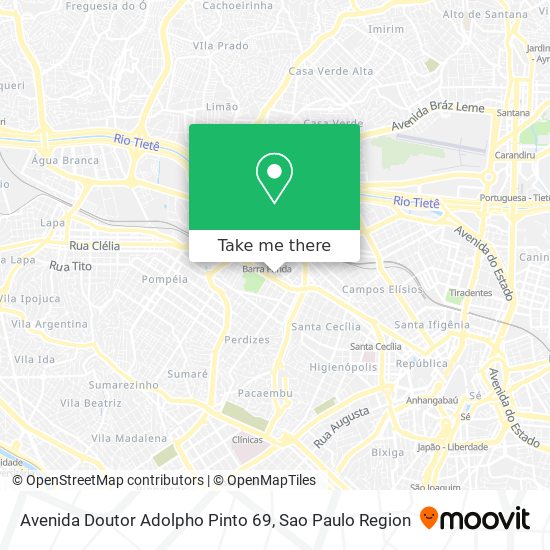 Mapa Avenida Doutor Adolpho Pinto 69