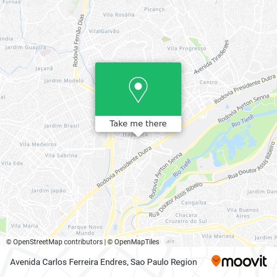 Mapa Avenida Carlos Ferreira Endres