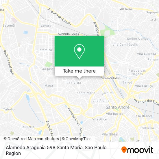 Mapa Alameda Araguaia  598 Santa Maria