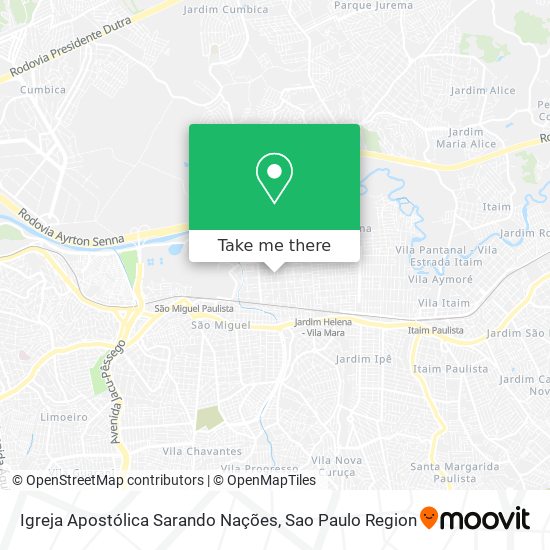 Igreja Apostólica Sarando Nações map