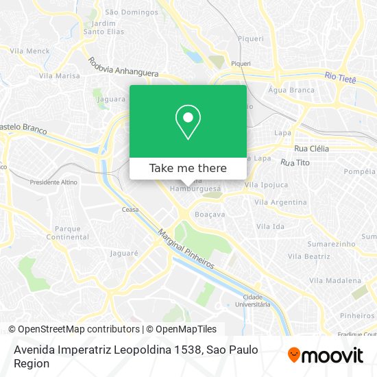 Mapa Avenida Imperatriz Leopoldina 1538