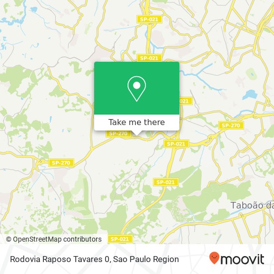 Mapa Rodovia Raposo Tavares 0