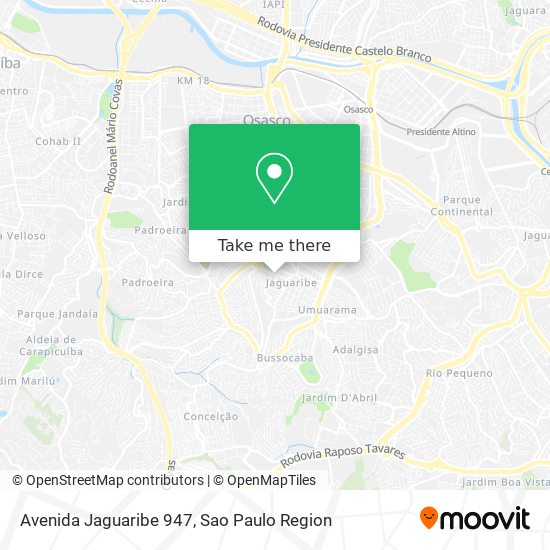 Mapa Avenida Jaguaribe 947