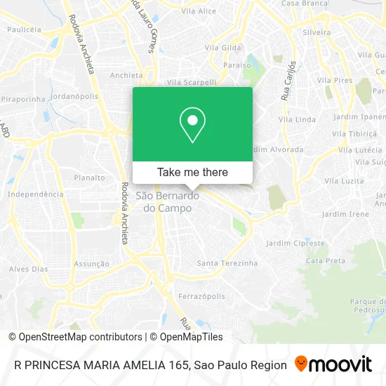 R PRINCESA MARIA AMELIA 165 map