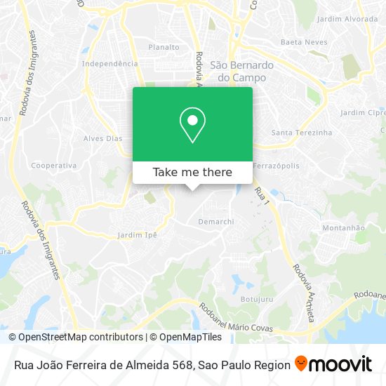 Rua João Ferreira de Almeida 568 map