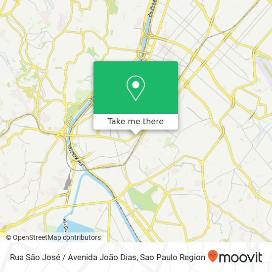 Mapa Rua São José / Avenida João Dias