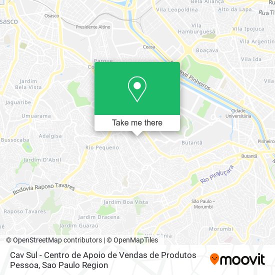 Mapa Cav Sul - Centro de Apoio de Vendas de Produtos Pessoa